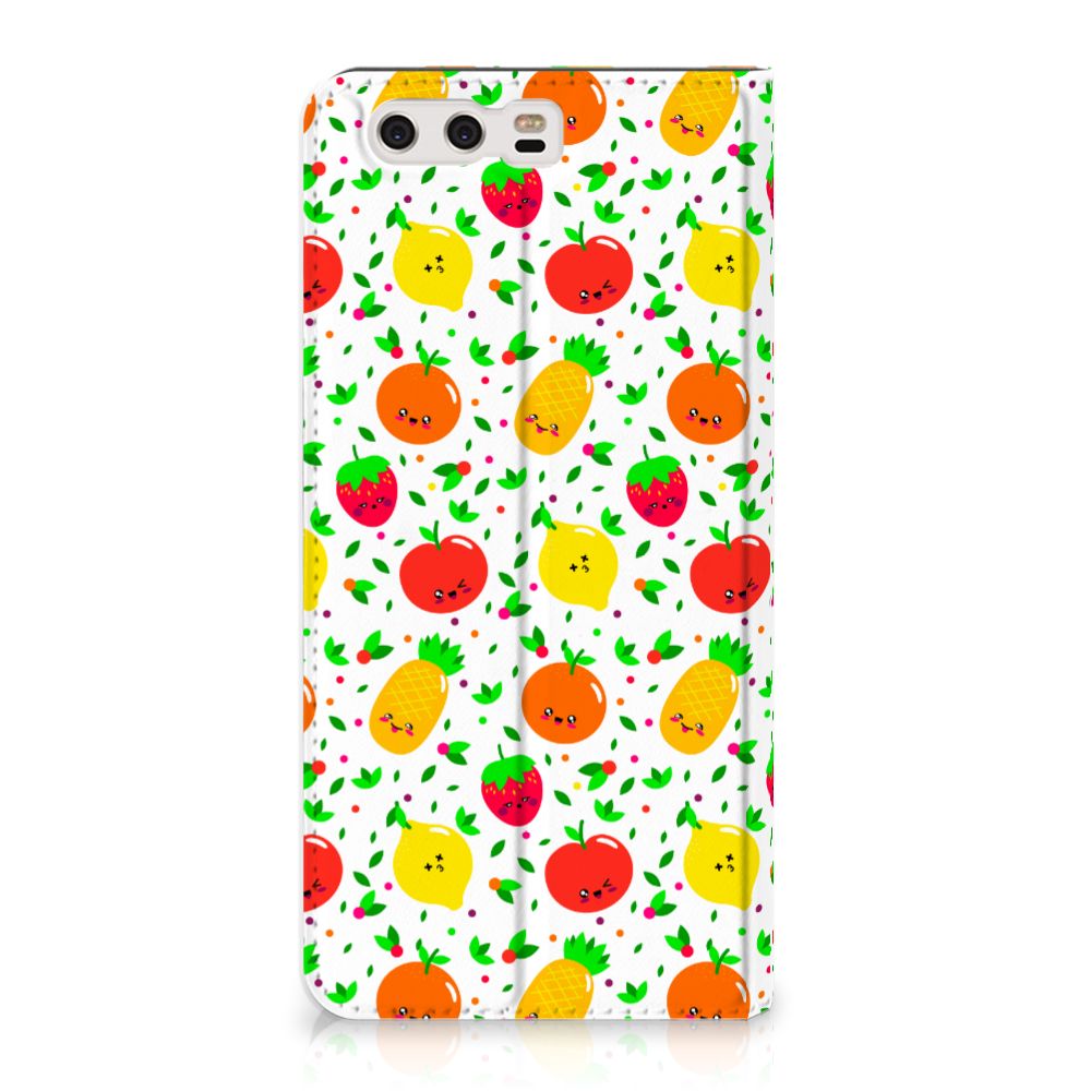 Huawei P10 Plus Flip Style Cover Fruits