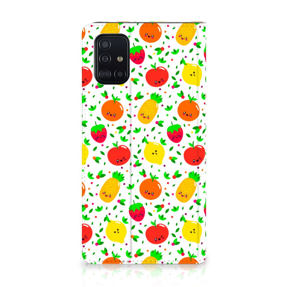 Samsung Galaxy A51 Flip Style Cover Fruits