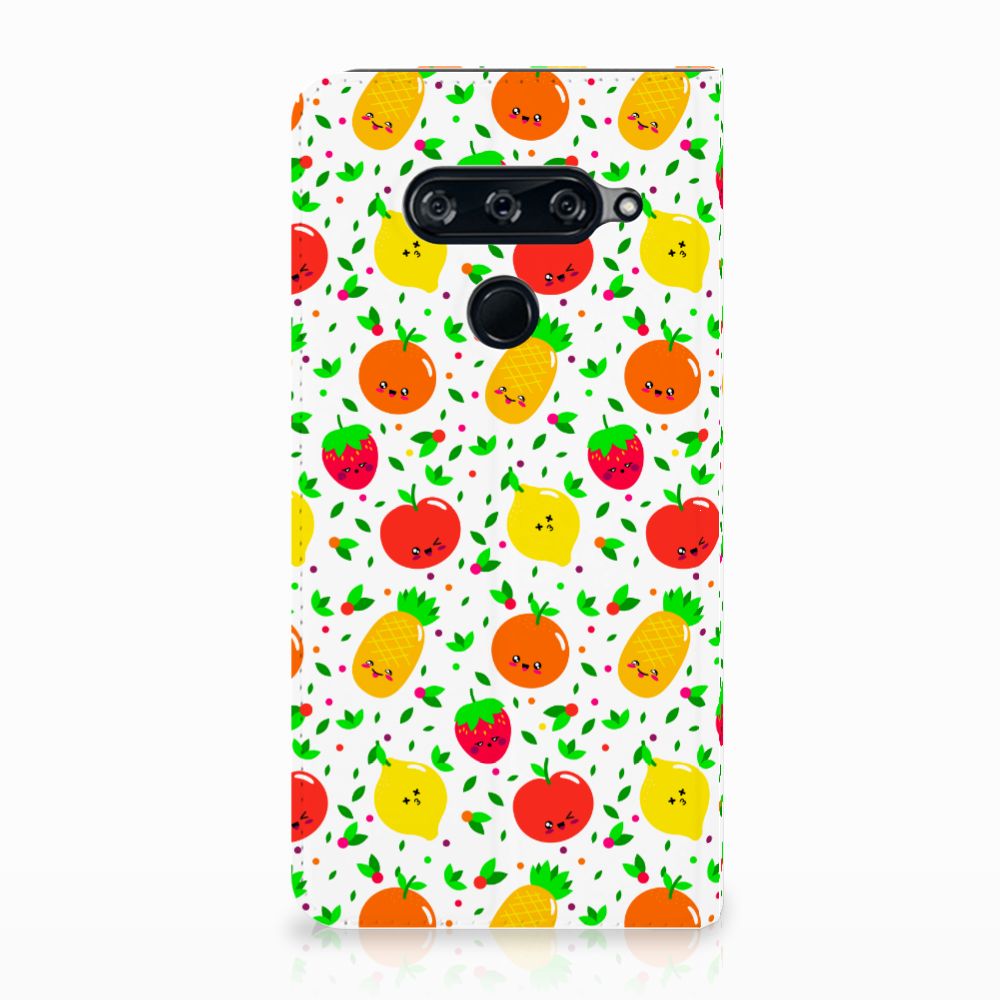 LG V40 Thinq Flip Style Cover Fruits