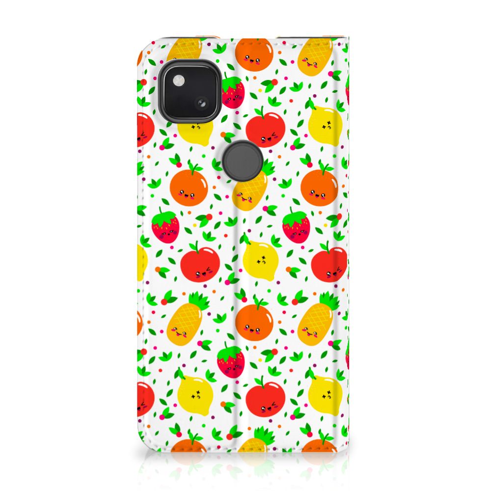 Google Pixel 4a Flip Style Cover Fruits
