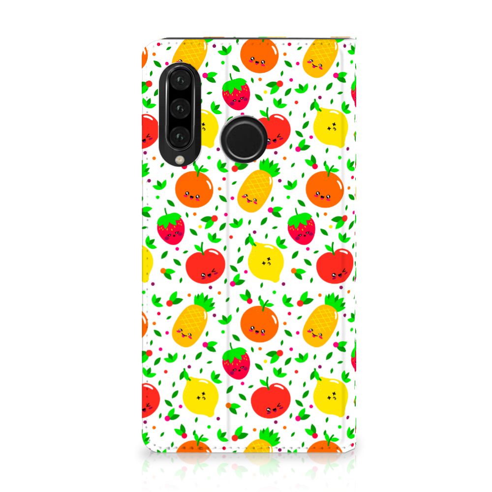 Huawei P30 Lite New Edition Flip Style Cover Fruits