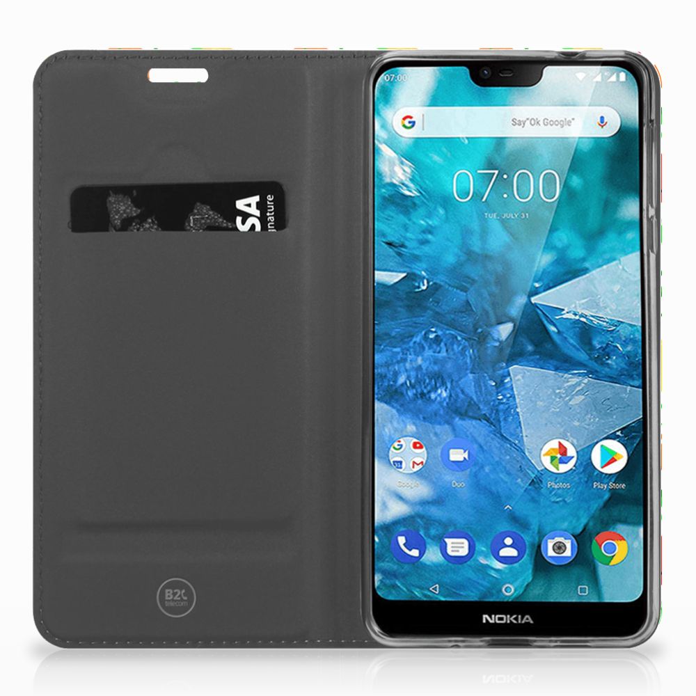 Nokia 7.1 (2018) Flip Style Cover Fruits