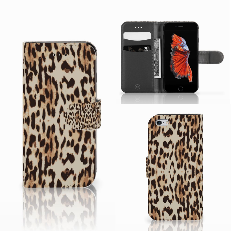 Apple iPhone 6 | 6s Telefoonhoesje met Pasjes Leopard