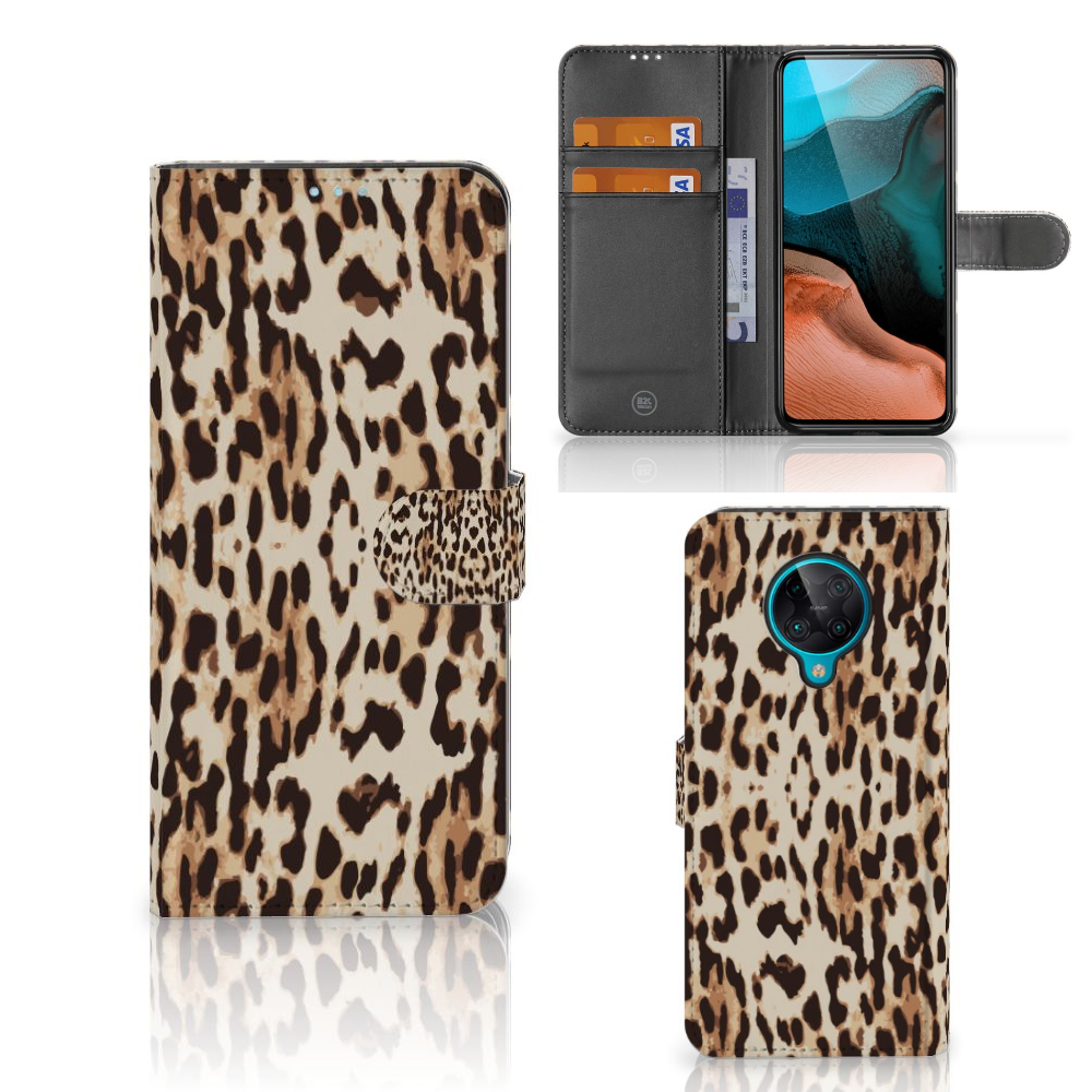 Xiaomi Poco F2 Pro Telefoonhoesje met Pasjes Leopard