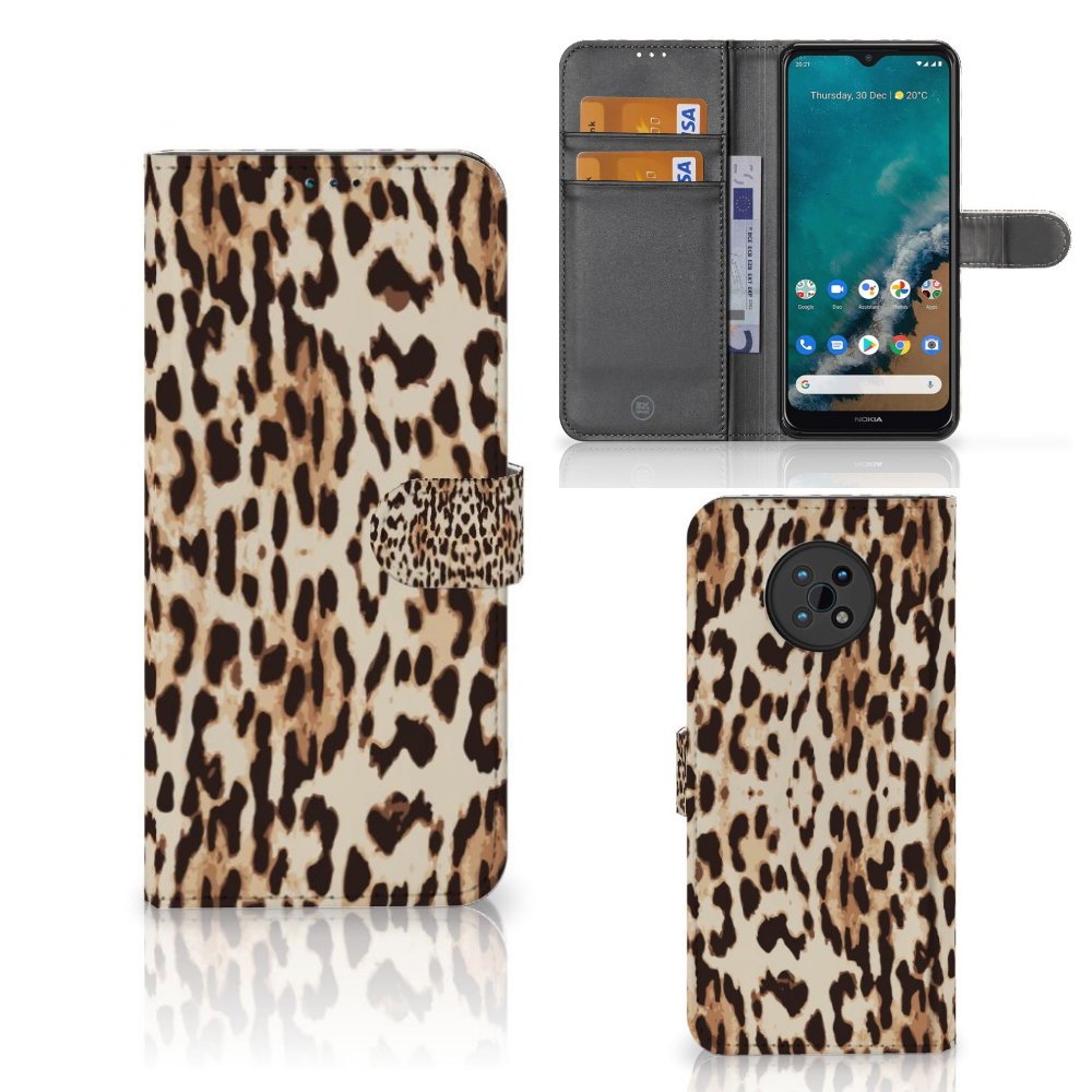 Nokia G50 Telefoonhoesje met Pasjes Leopard