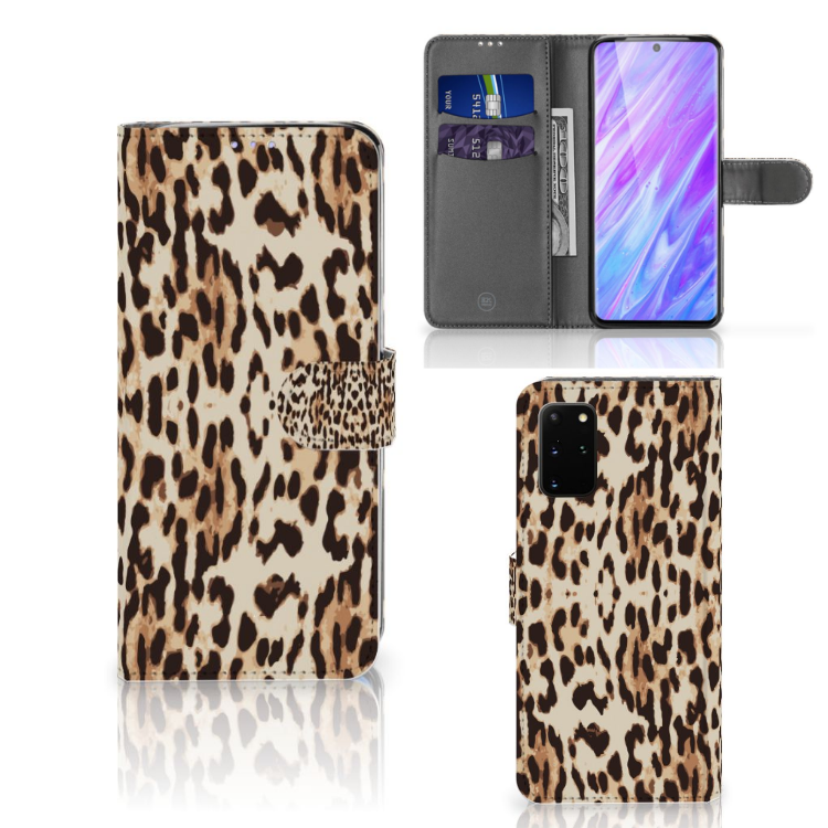 Samsung Galaxy S20 Plus Telefoonhoesje met Pasjes Leopard