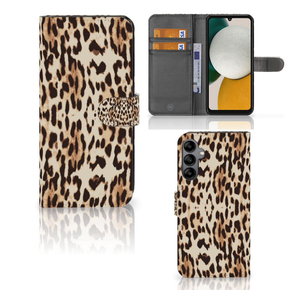 Samsung Galaxy A34 Telefoonhoesje met Pasjes Leopard