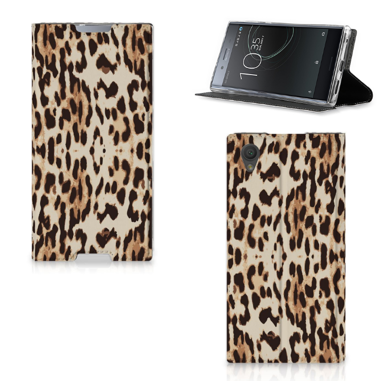 Sony Xperia L1 Uniek Standcase Hoesje Leopard