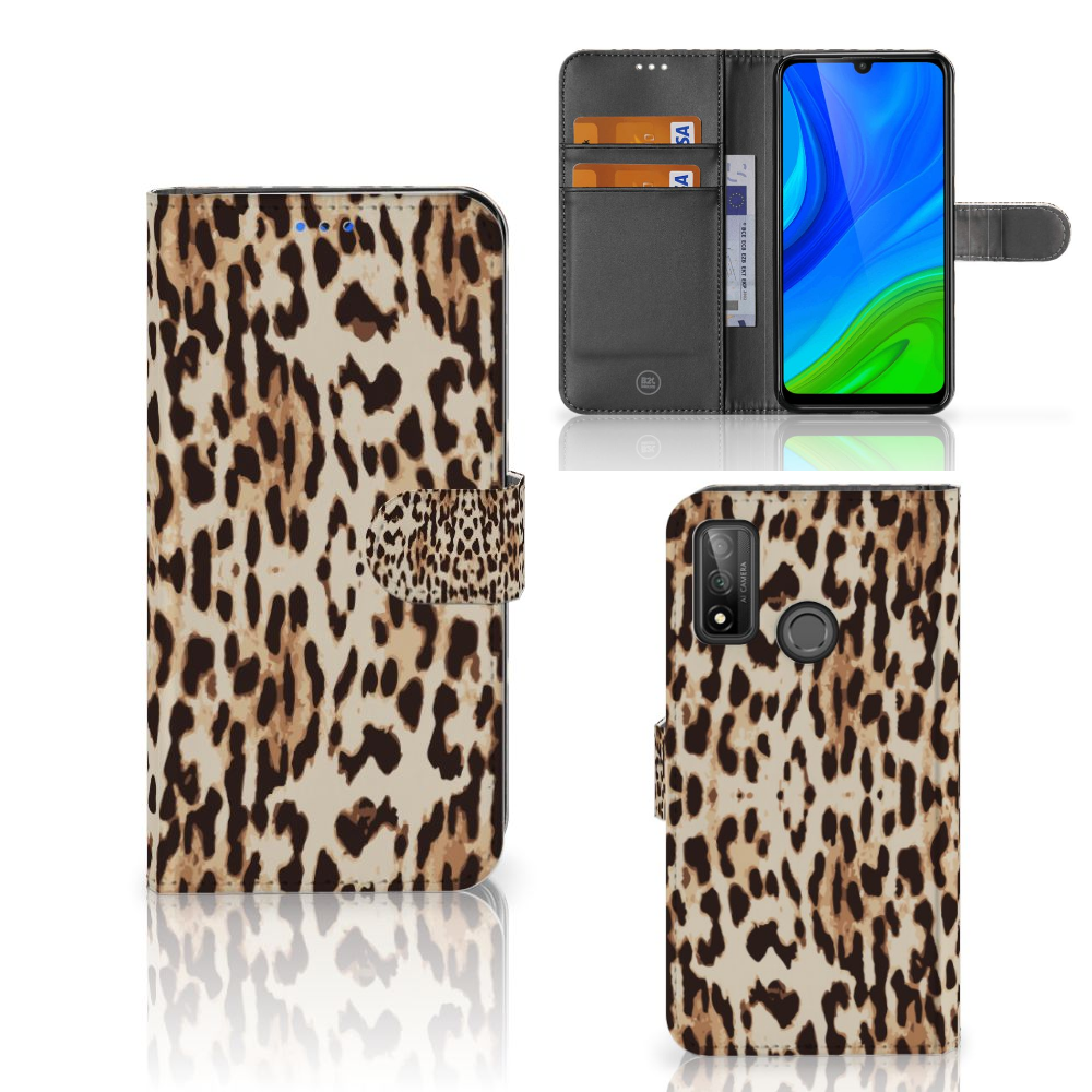 Huawei P Smart 2020 Telefoonhoesje met Pasjes Leopard