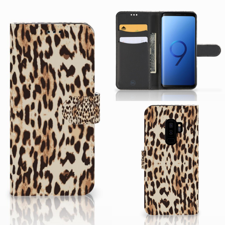 Galaxy S9 Plus Telefoonhoesje met Pasjes Leopard