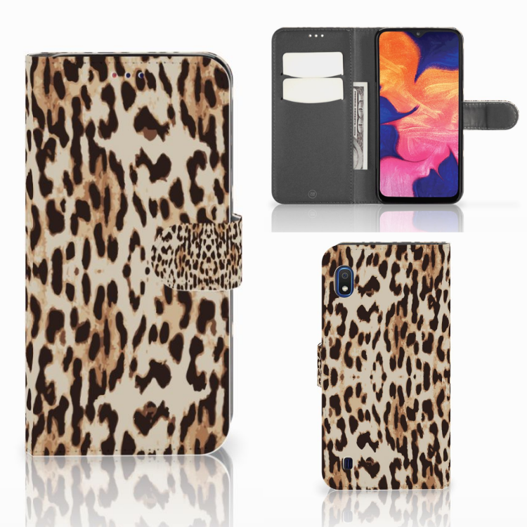 Samsung Galaxy A10 Telefoonhoesje met Pasjes Leopard