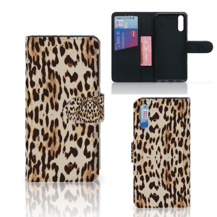 Huawei P20 Telefoonhoesje met Pasjes Leopard