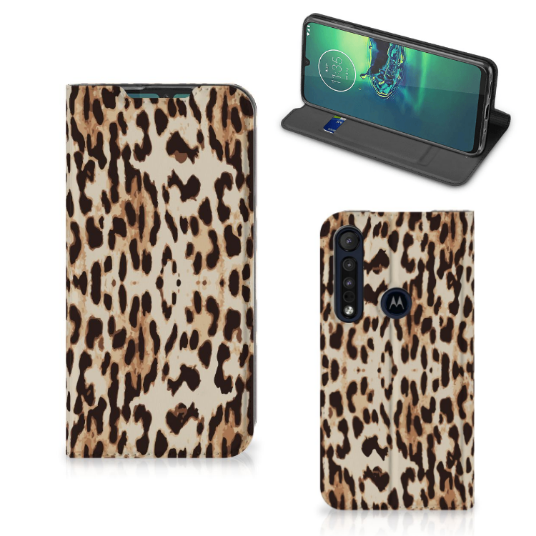 Motorola G8 Plus Hoesje maken Leopard