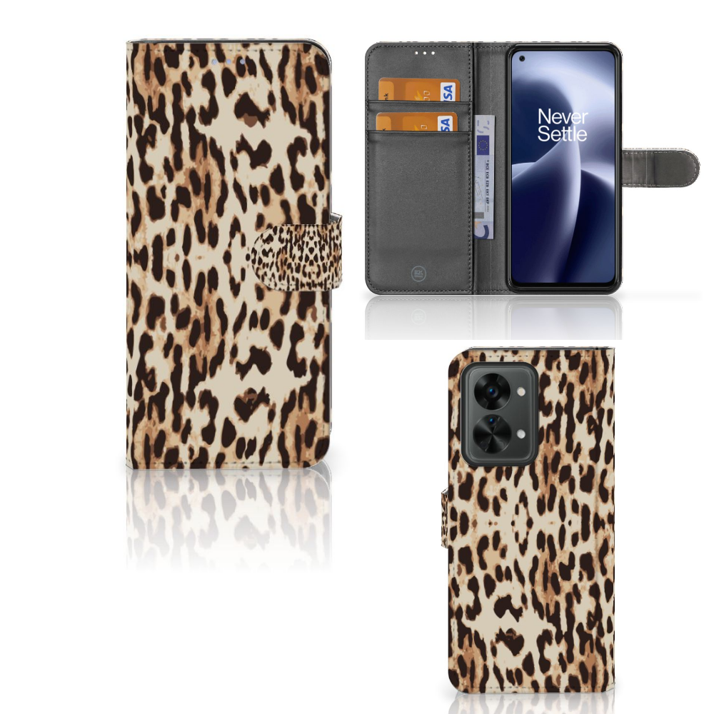 OnePlus Nord 2T Telefoonhoesje met Pasjes Leopard