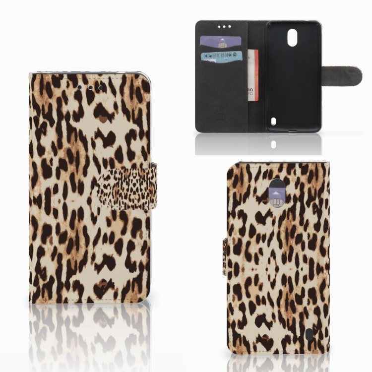 Nokia 2 Telefoonhoesje met Pasjes Leopard