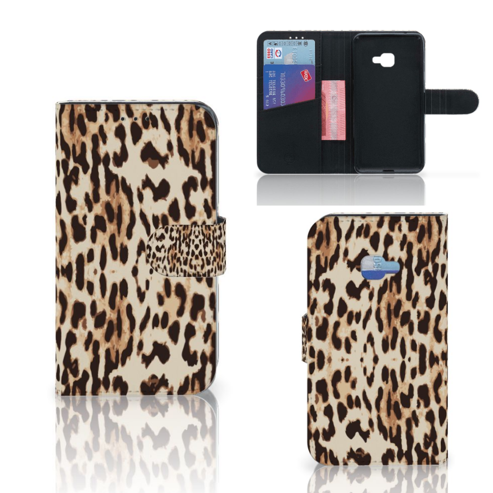 Samsung Galaxy Xcover 4 | Xcover 4s Telefoonhoesje met Pasjes Leopard