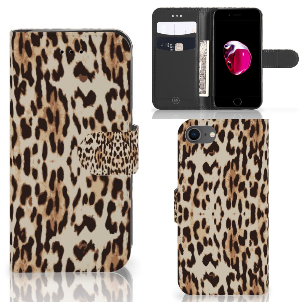 Apple iPhone 7 | 8 Uniek Boekhoesje Leopard