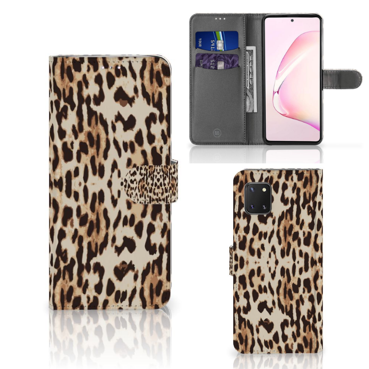 Samsung Note 10 Lite Telefoonhoesje met Pasjes Leopard