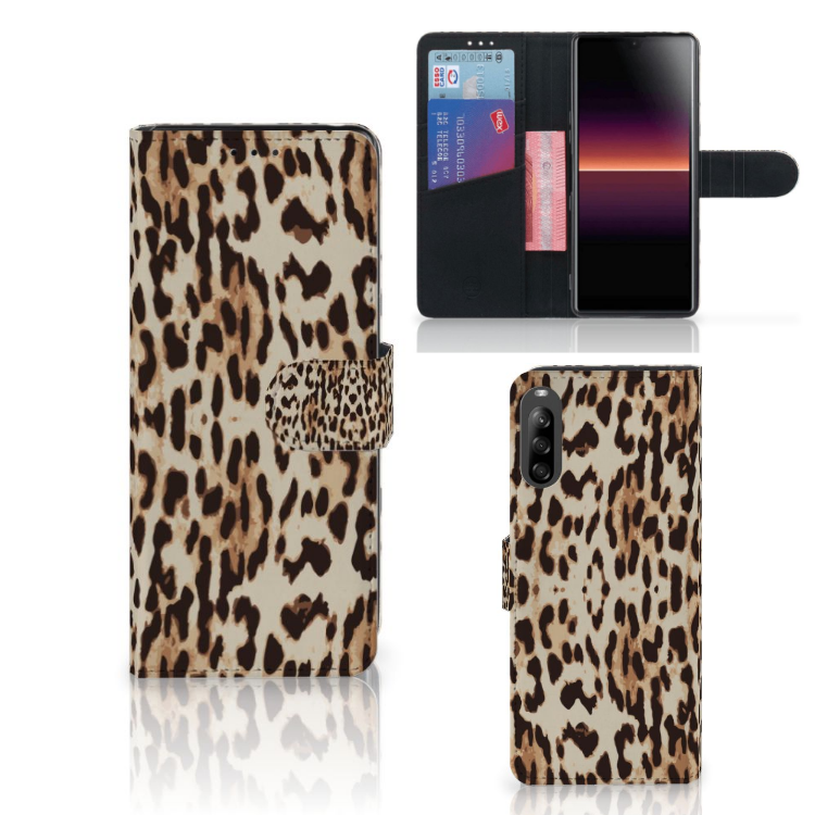 Sony Xperia L4 Telefoonhoesje met Pasjes Leopard