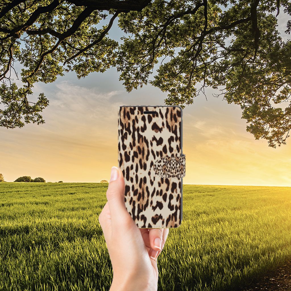 Sony Xperia XZ | Sony Xperia XZs Telefoonhoesje met Pasjes Leopard