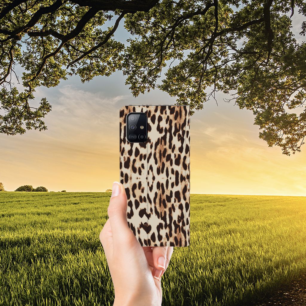 Samsung Galaxy A71 Hoesje maken Leopard