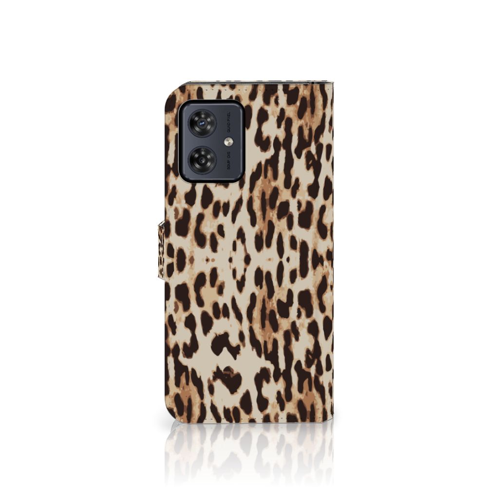 Motorola Moto G54 Telefoonhoesje met Pasjes Leopard