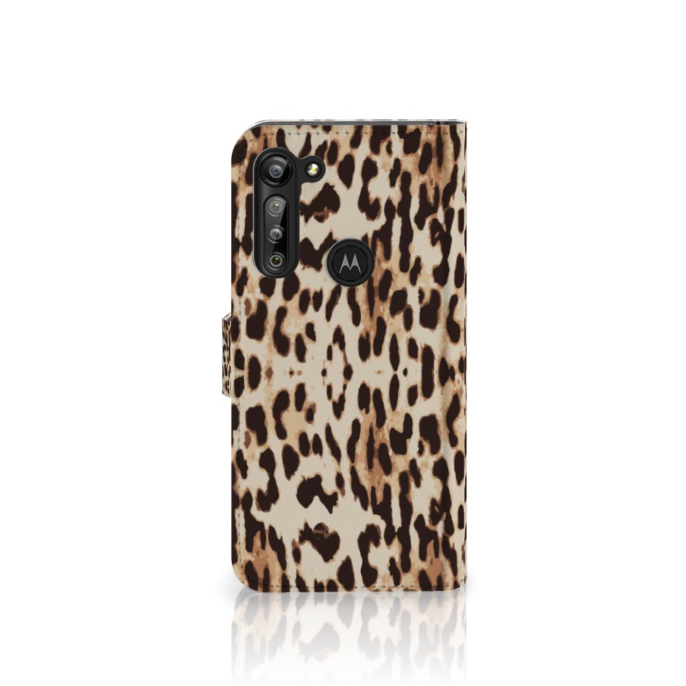Motorola G8 Power Telefoonhoesje met Pasjes Leopard