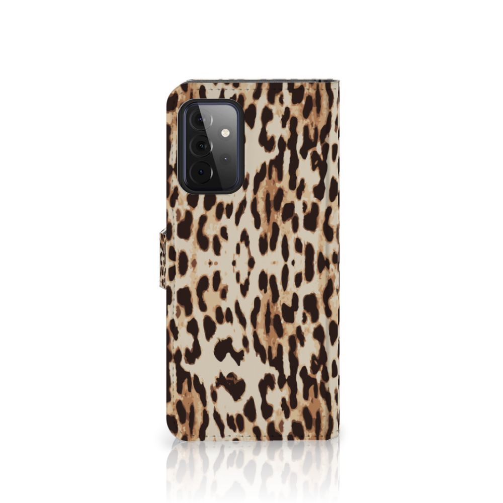 Samsung Galaxy A72 Telefoonhoesje met Pasjes Leopard