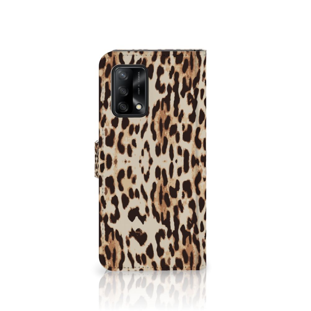 OPPO A74 4G Telefoonhoesje met Pasjes Leopard
