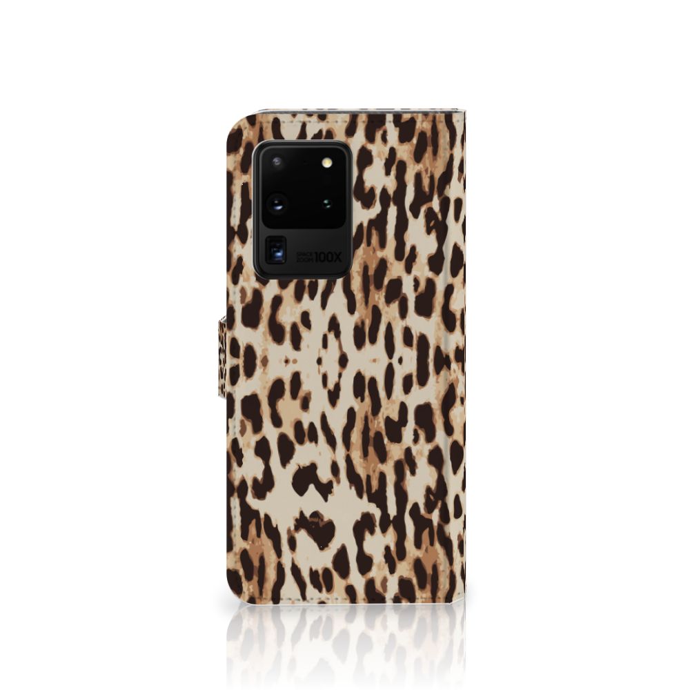 Samsung Galaxy S20 Ultra Telefoonhoesje met Pasjes Leopard