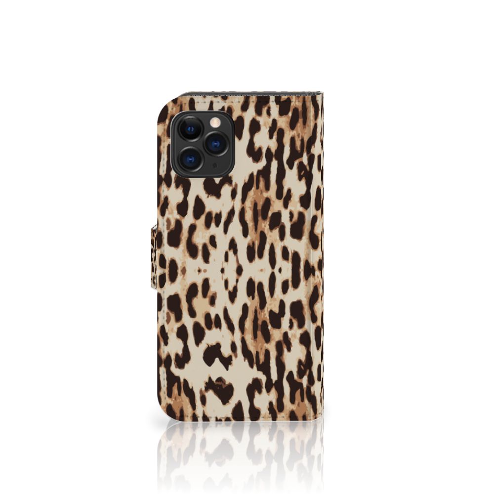 Apple iPhone 11 Pro Telefoonhoesje met Pasjes Leopard