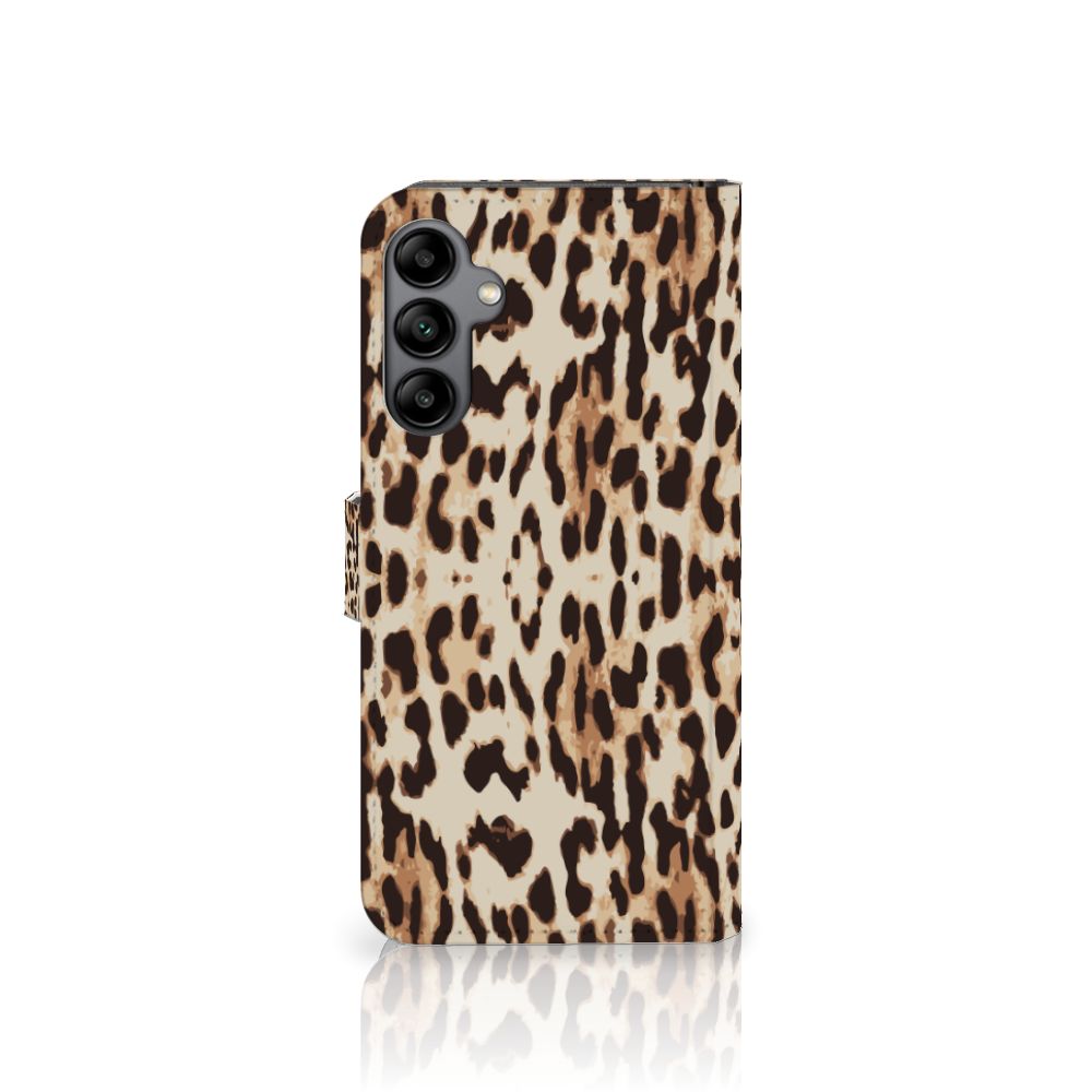 Samsung Galaxy A34 Telefoonhoesje met Pasjes Leopard