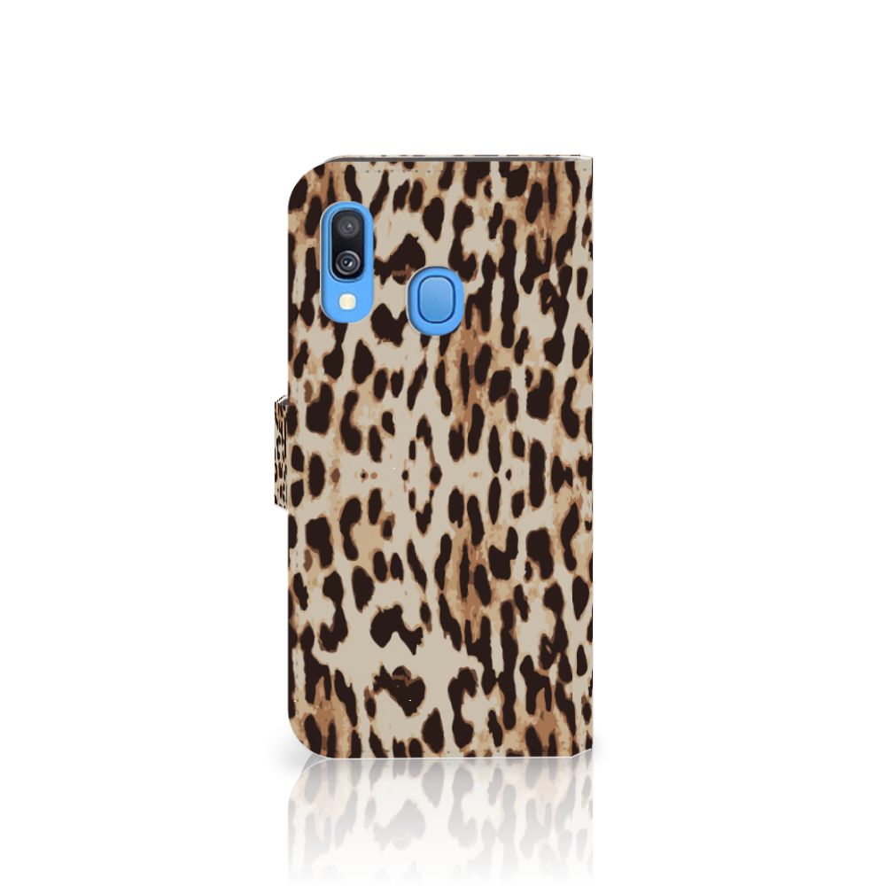 Samsung Galaxy A40 Telefoonhoesje met Pasjes Leopard