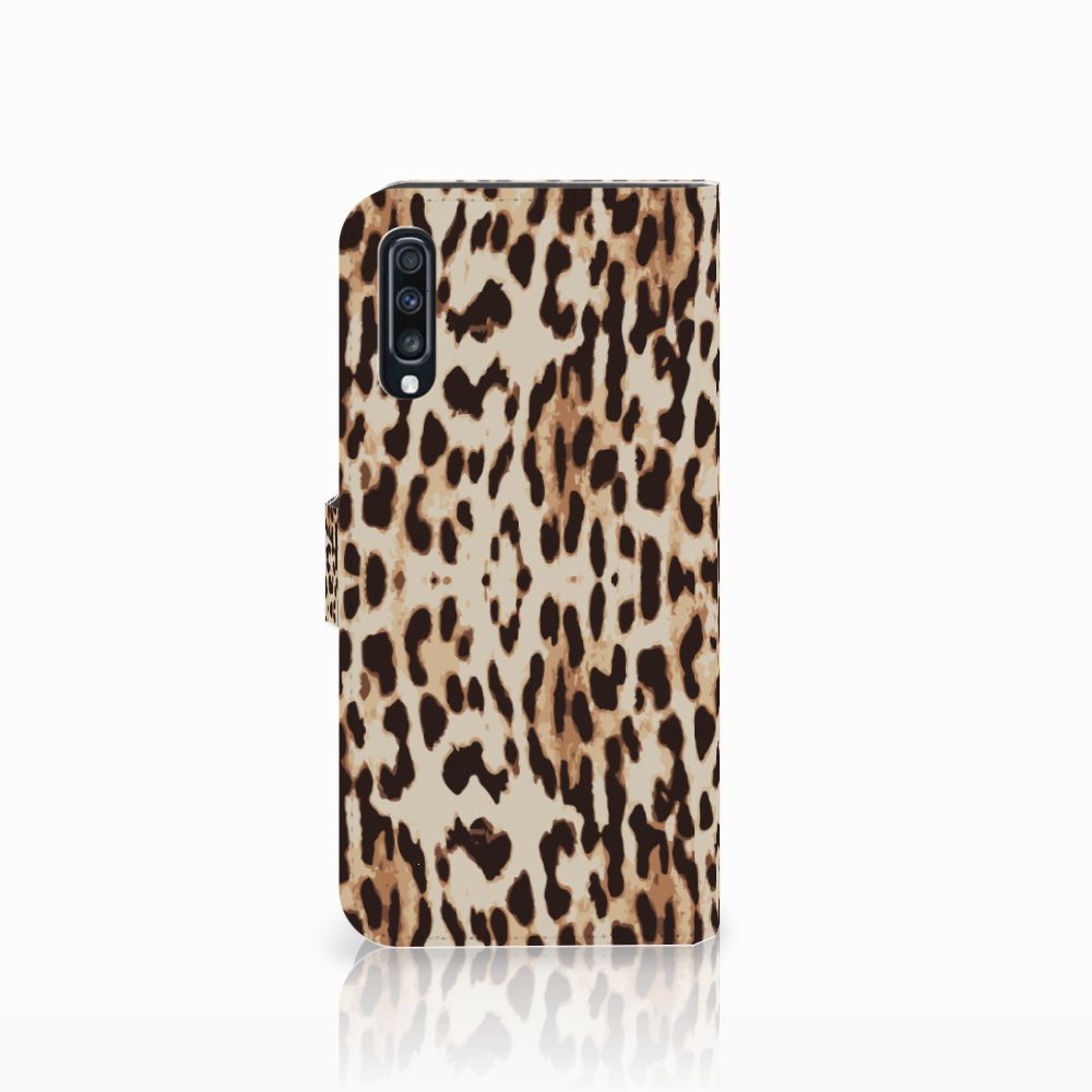 Samsung Galaxy A70 Telefoonhoesje met Pasjes Leopard