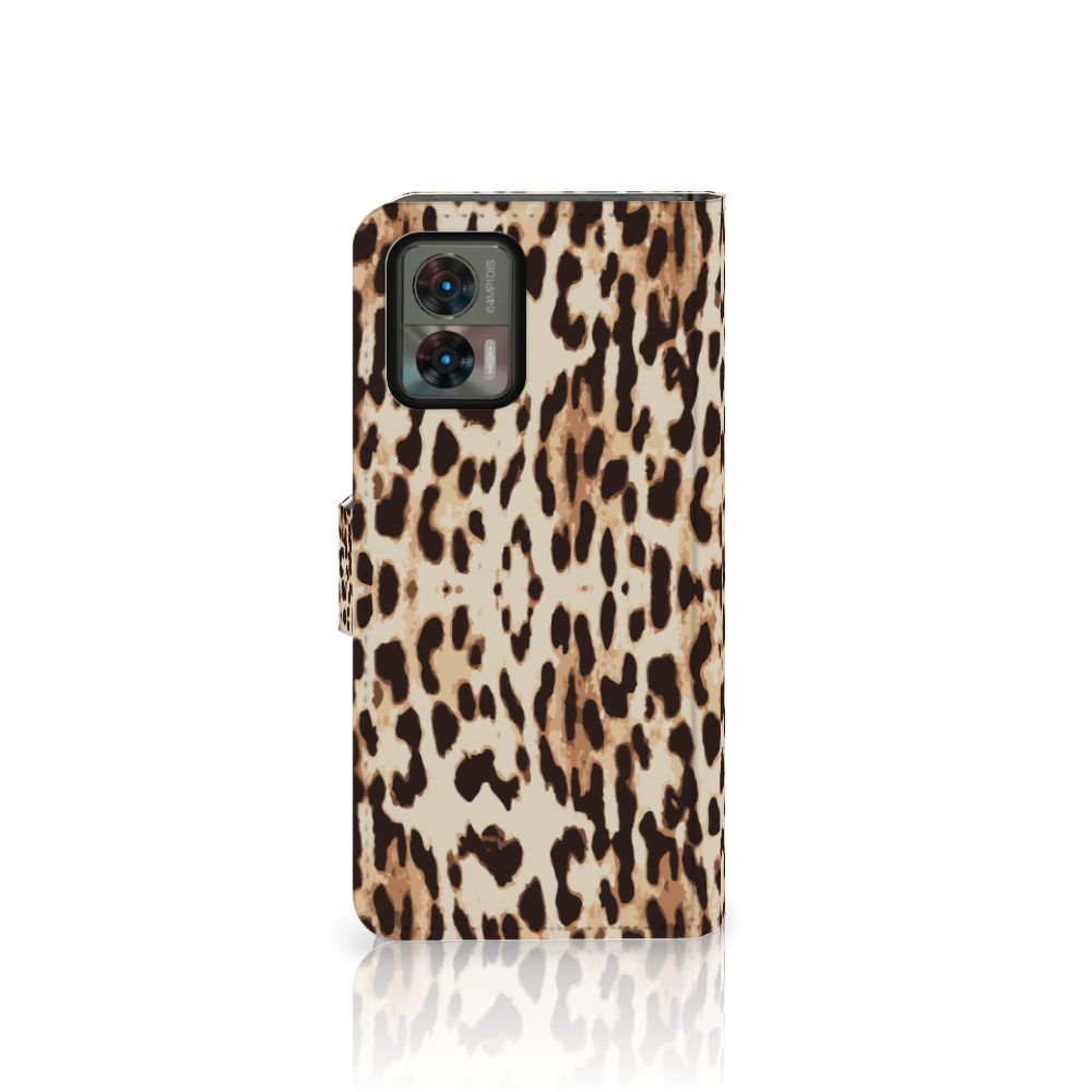 Motorola Edge 30 Neo Telefoonhoesje met Pasjes Leopard