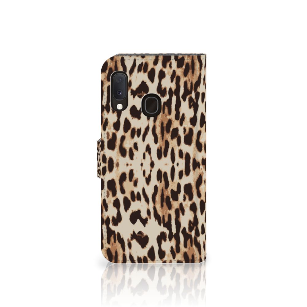 Samsung Galaxy A20e Telefoonhoesje met Pasjes Leopard