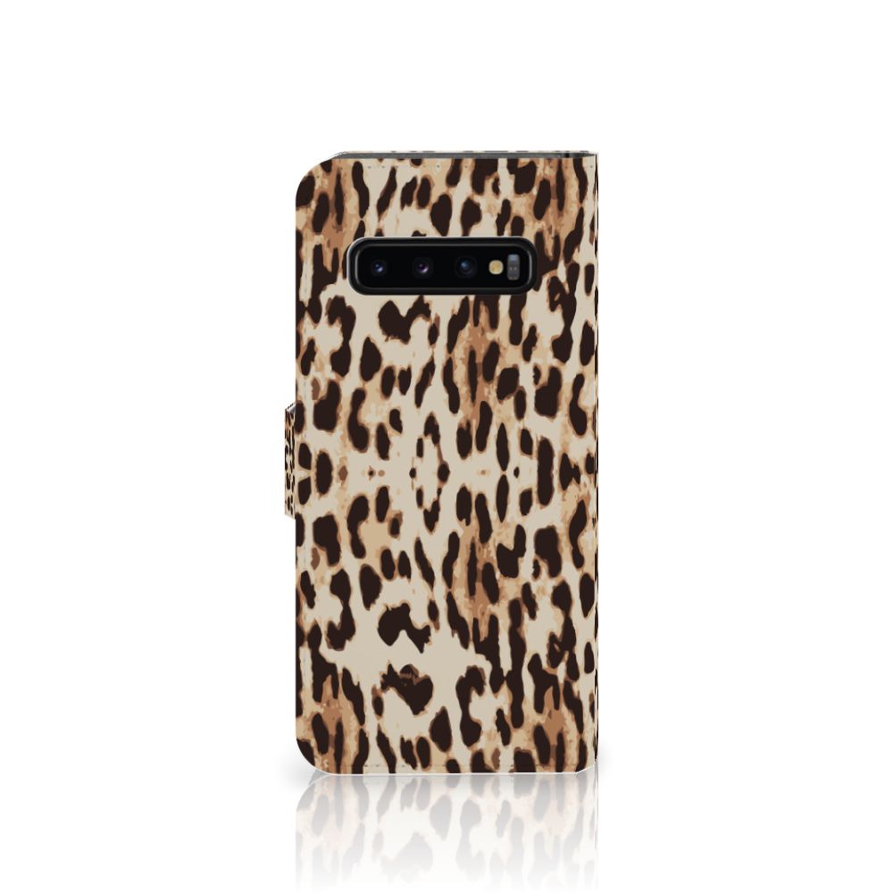 Samsung Galaxy S10 Telefoonhoesje met Pasjes Leopard