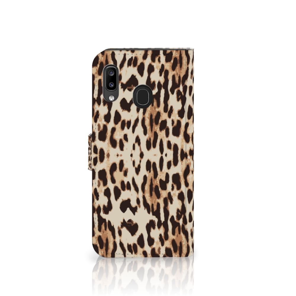 Samsung Galaxy A30 Telefoonhoesje met Pasjes Leopard