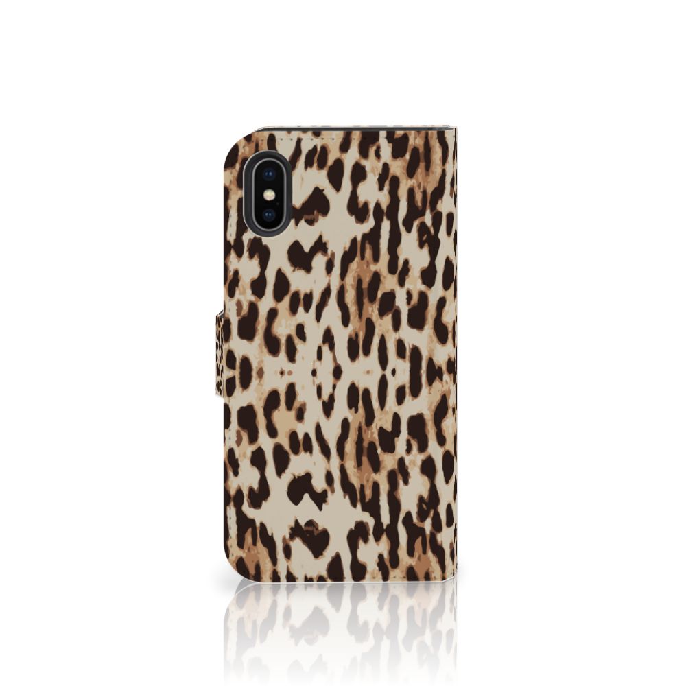 Apple iPhone X | Xs Telefoonhoesje met Pasjes Leopard