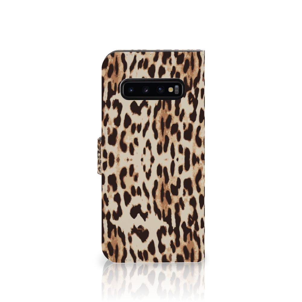 Samsung Galaxy S10 Plus Telefoonhoesje met Pasjes Leopard