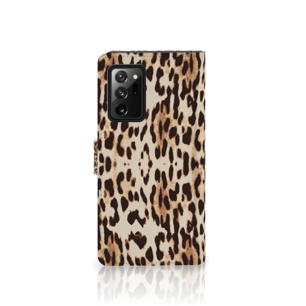 Samsung Galaxy Note20 Ultra Telefoonhoesje met Pasjes Leopard