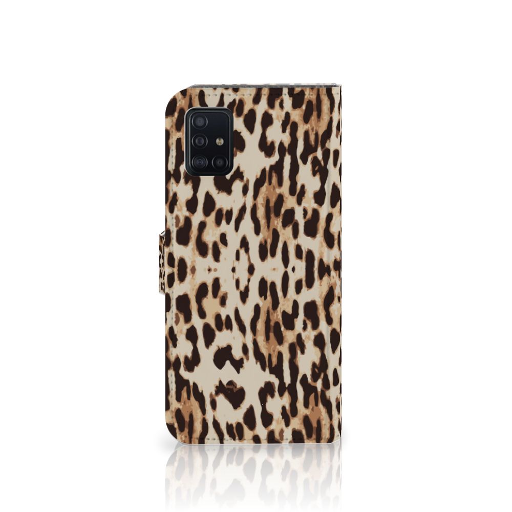 Samsung Galaxy A51 Telefoonhoesje met Pasjes Leopard