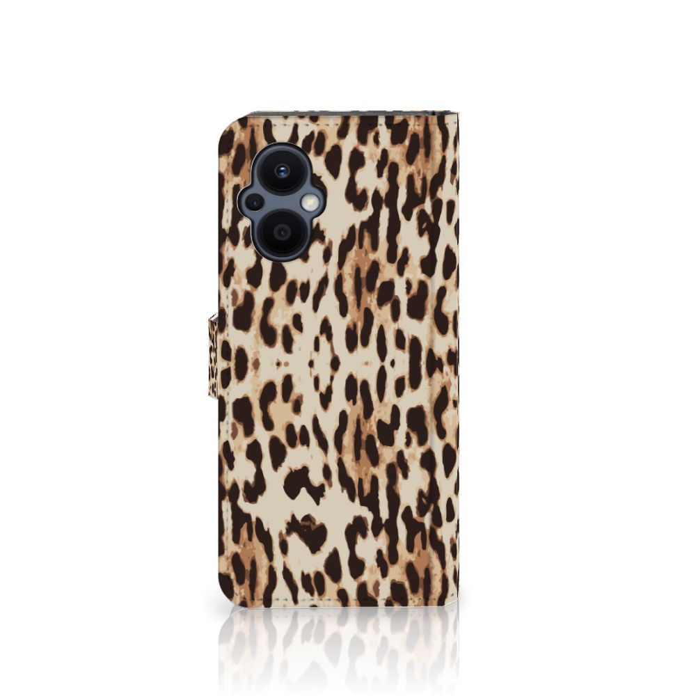 OPPO Reno 8 Lite | OnePlus Nord N20 Telefoonhoesje met Pasjes Leopard