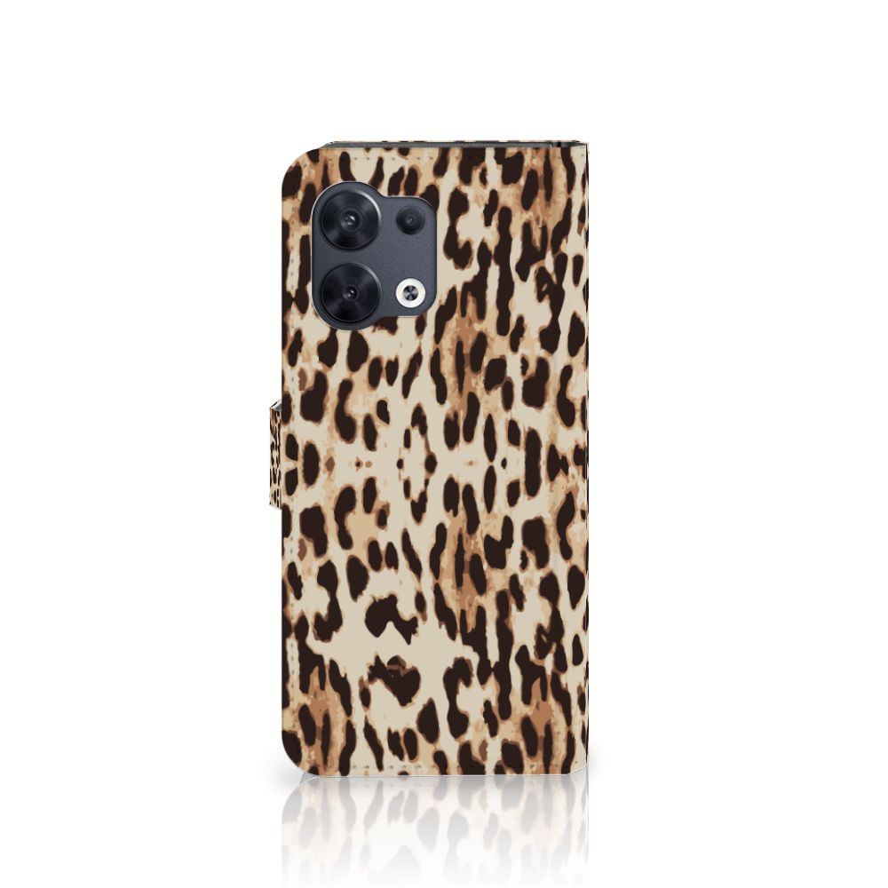 OPPO Reno8 Telefoonhoesje met Pasjes Leopard