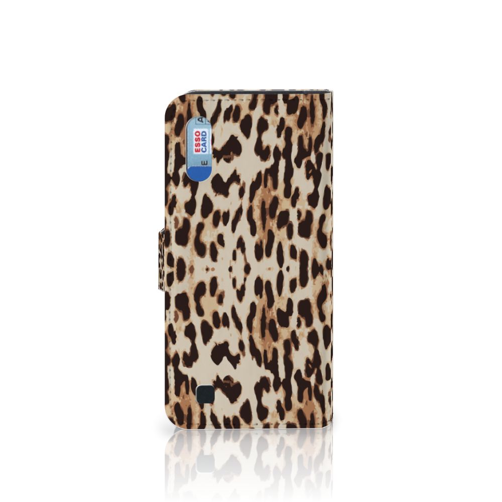 Samsung Galaxy M10 Telefoonhoesje met Pasjes Leopard