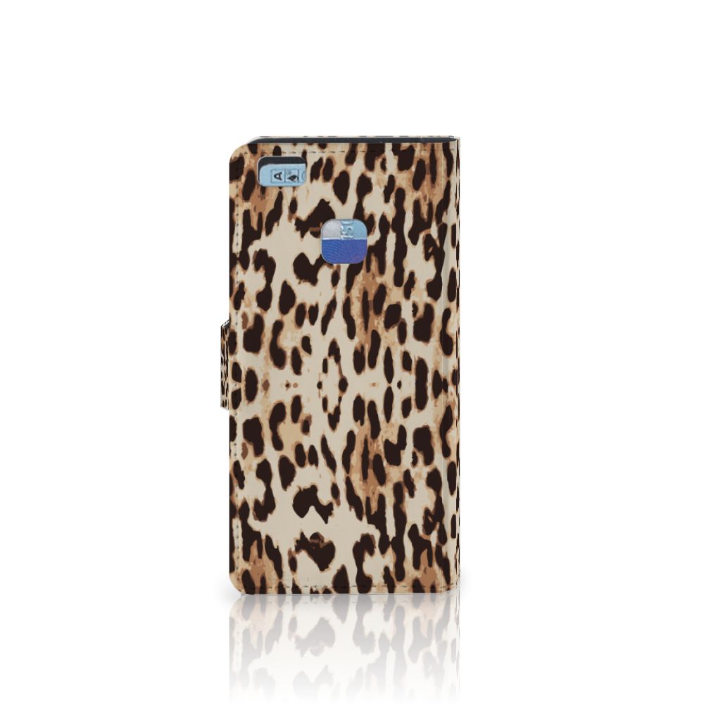 Huawei P9 Lite Telefoonhoesje met Pasjes Leopard