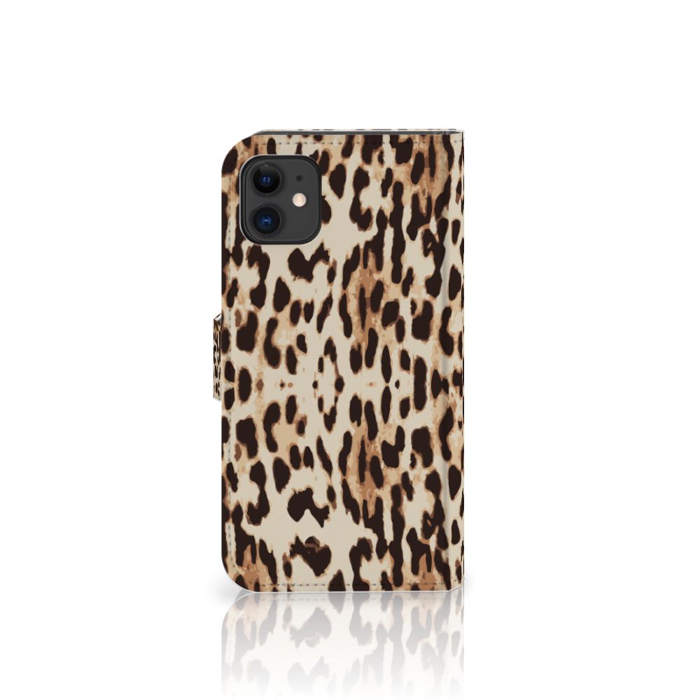 Apple iPhone 11 Telefoonhoesje met Pasjes Leopard