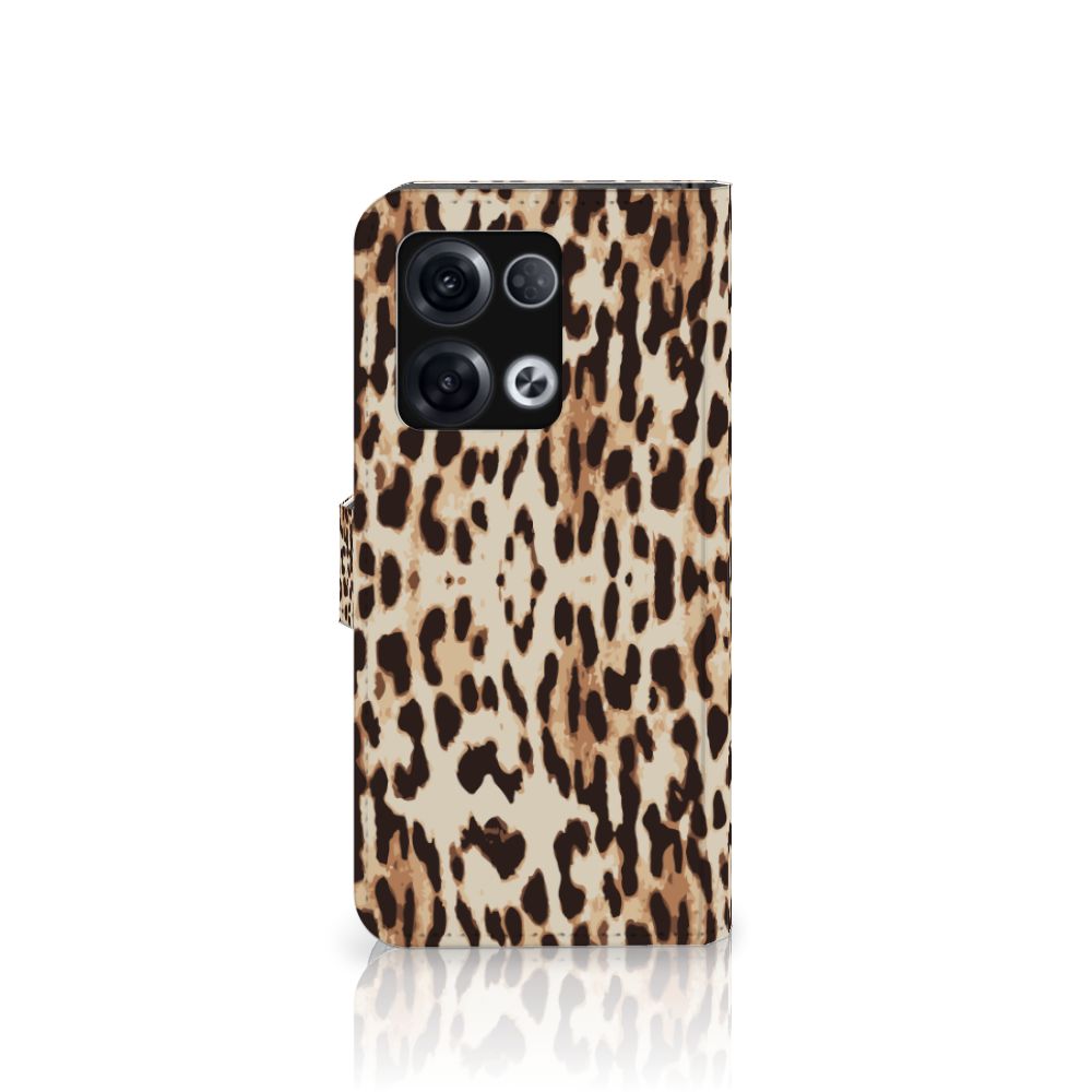 OPPO Reno8 Pro Telefoonhoesje met Pasjes Leopard