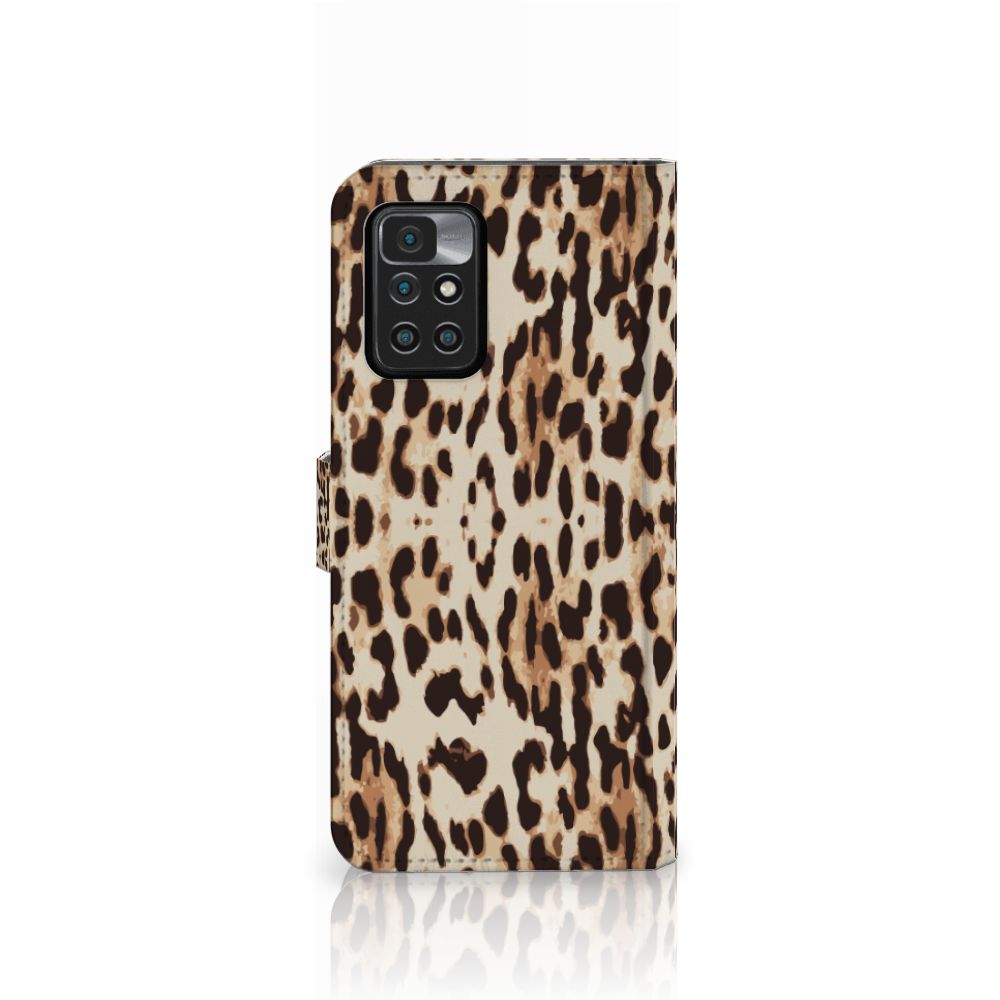 Xiaomi Redmi 10 Telefoonhoesje met Pasjes Leopard