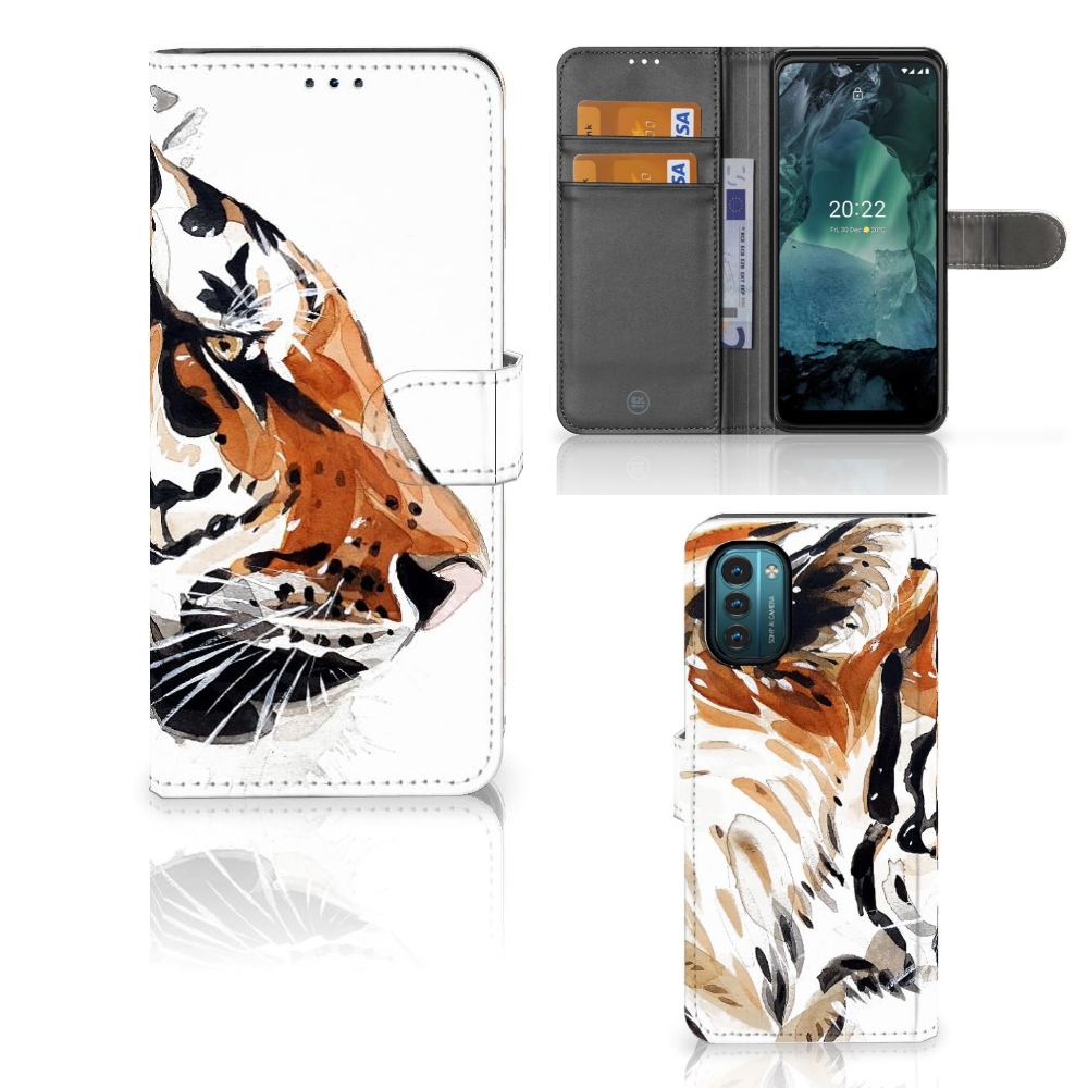 Hoesje Nokia G11 | G21 Watercolor Tiger